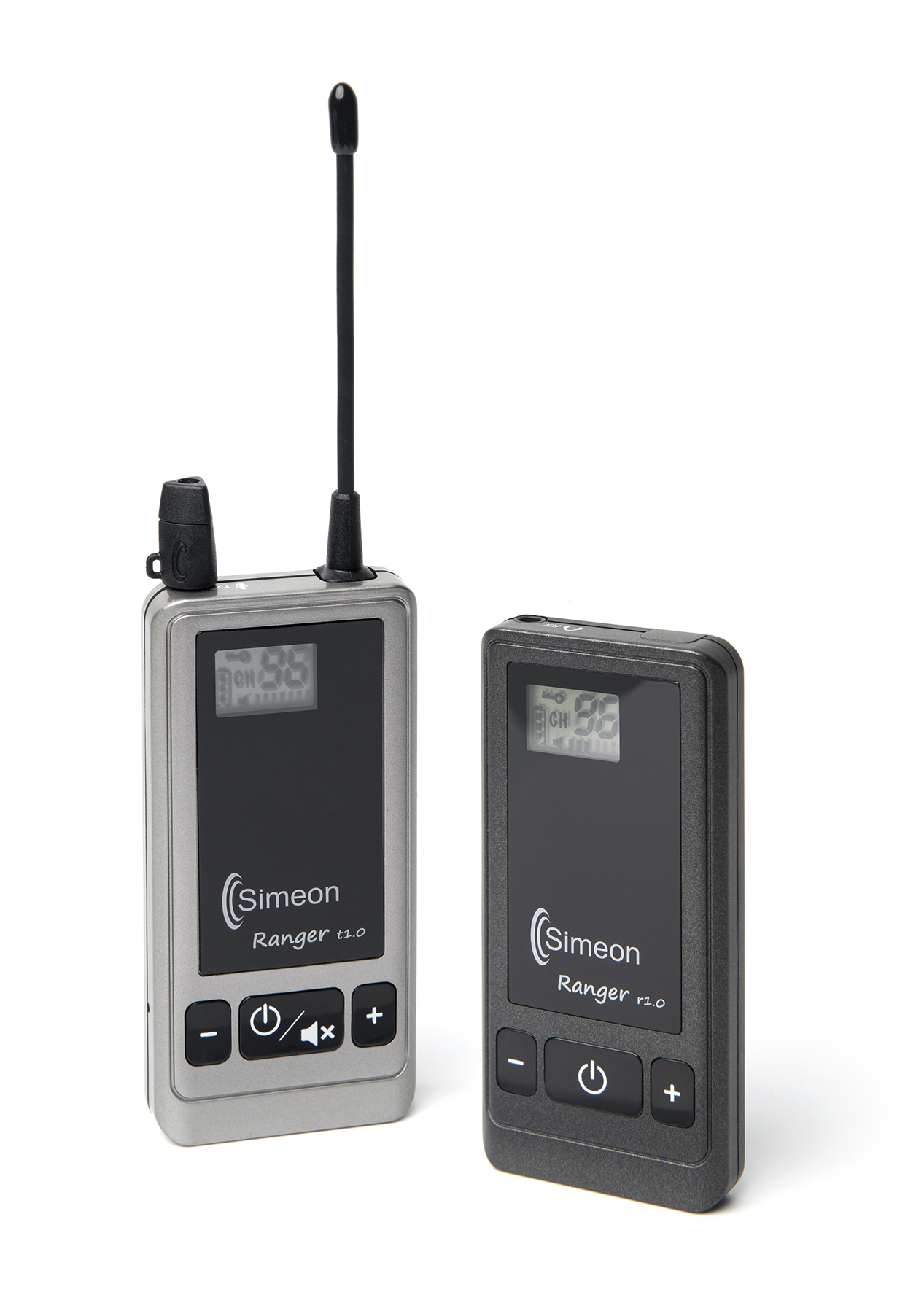 It is a wireless personal fm. Great for individuals with hearing loss, hard of hearing and or hearing difficulties. Simeon Ranger - wireless and portable personal fm device for listeners. Comes with a transmitter and receiver. 