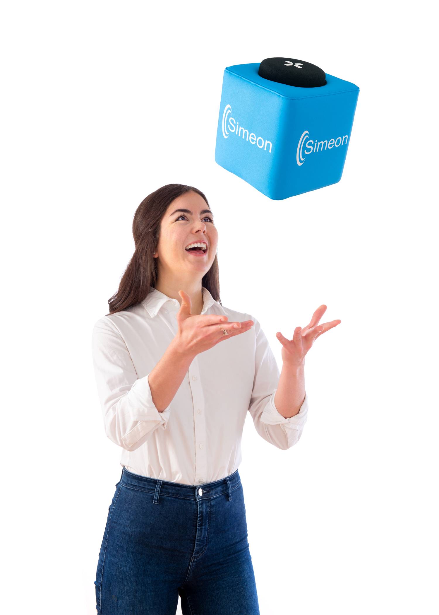 Catchbox - interactive throwable microphone compatible with soundfield and soundfield systems