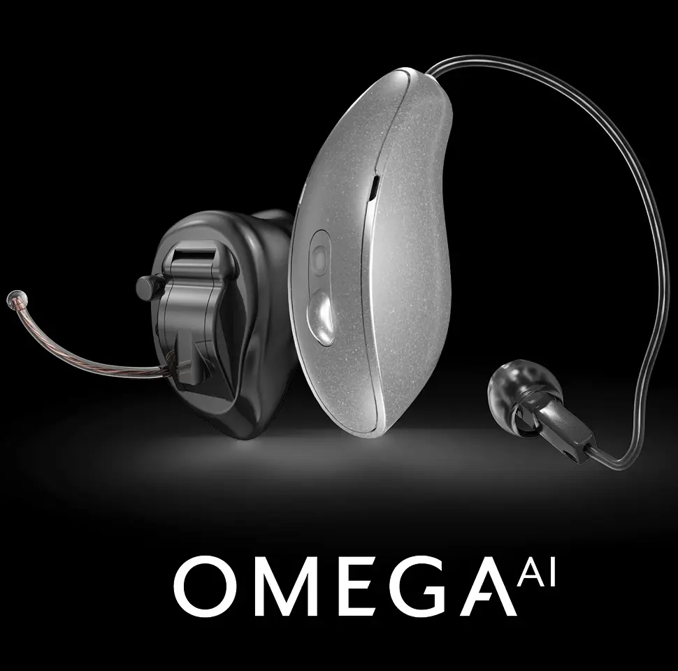 Starkey Omega Starkey Omega AI are premium, prescription-level hearing aids that feature advanced deep neural network (DNN 360) processing for spatial awareness and background noise reduction. They offer hands-free streaming, up to 51 hours of battery life, and waterproof durability, alongside built-in health and activity tracking.